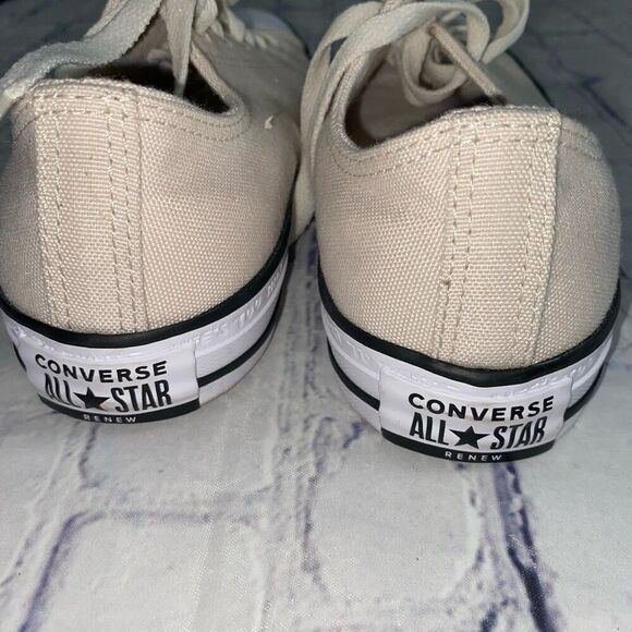 Converse All Star Sneakers  Men’s Size 6.5 Women’s Size 8.5 Renew Canvas Beige - Picture 11 of 12